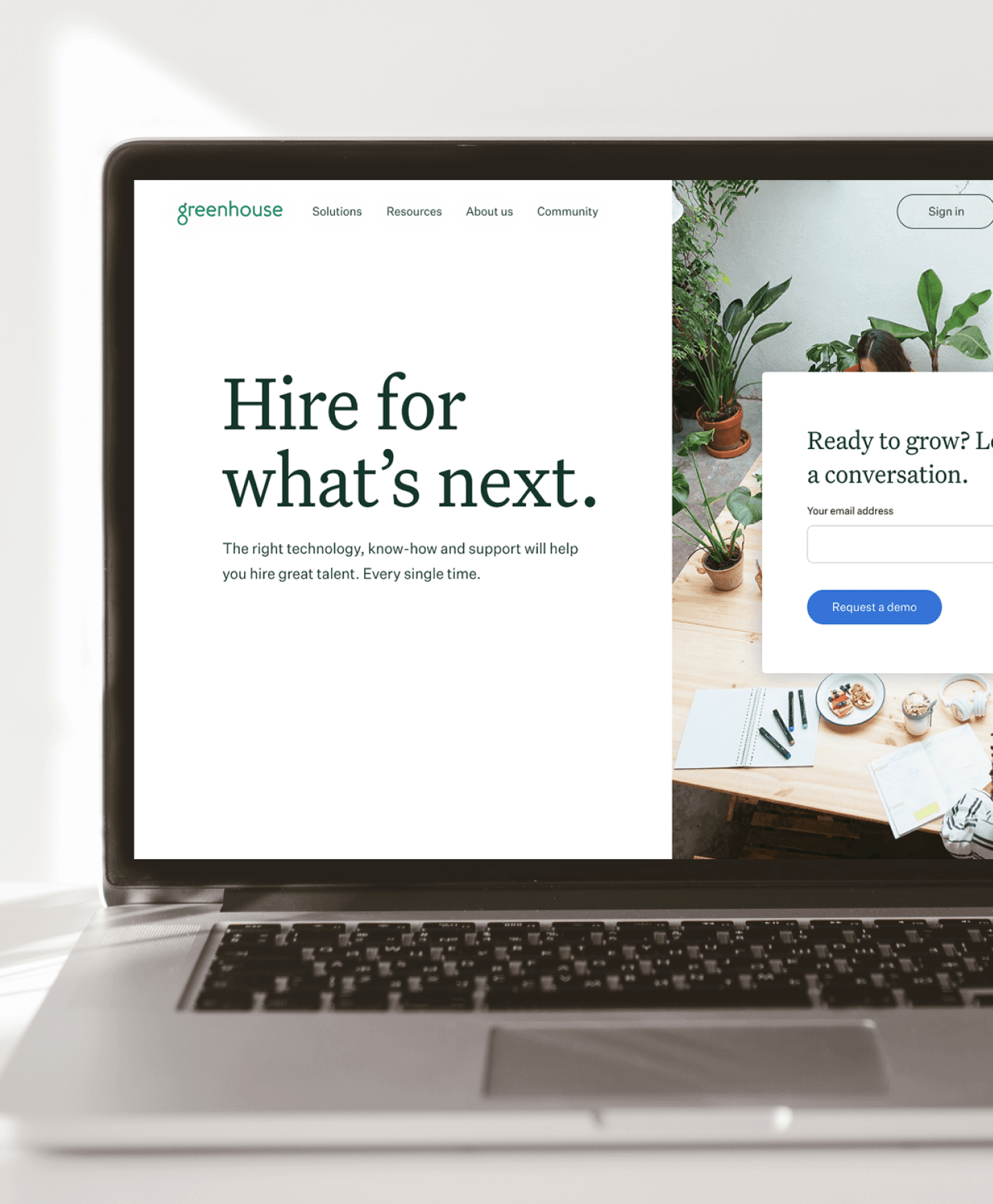 Greenhouse website